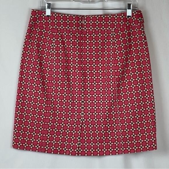 Talbots Bold Pink & Red Print Office To Date Night Skirt NWOT Size 8P - Picture 4 of 10